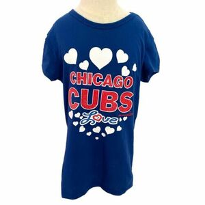 MLB Kid’s Size L (10/12) Blue Chicago Cubs T-Shirt 海外 即決