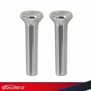 1 Pair Door Lock Knobs w/ vertical Chrome Fit For 1968 1969 1970 GM Cars USA 海外 即決