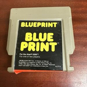 Atari 5200 Blueprint Game Cartridge CBS Electronics 1983 Free Shipping 海外 即決