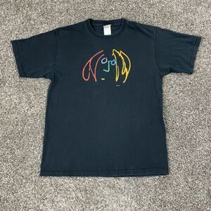 Vintage John Lennon T Shirt Adult Large Black Beatles Yoko Ono Cotton Mens L 海外 即決