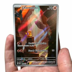 ポケモン TCG Charmander Illustration Rare 168/165 Scarlet Violet 151 English Holo 海外 即決