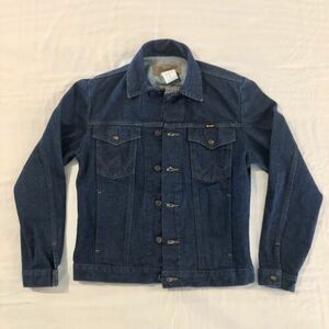 Wrangler Cowboy Cut Dark Wash Denim Jacket 74145PW Men's Size S Excellent 海外 即決