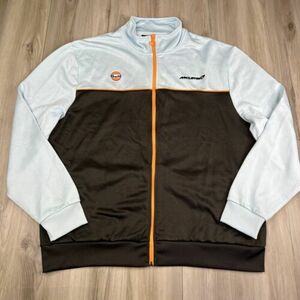 McLaren F1 Gulf Full Zip Track Jacket Ice blue/Black/Orange Size XXL 海外 即決