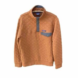 Patagonia Men's Box Quilted Cotton Pullover Lightweight Rust Burnt Orange Size S 海外 即決