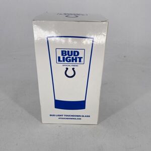 Bud Light Touchdown Glass Indianapolis Colts Light Up Tumbler 海外 即決