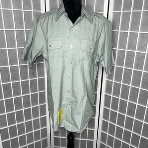 US Army Class A Uniform Green Short Sleeve Shirt DSCP AG-415 Mens Size 15 1/2 海外 即決