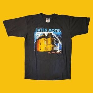 VTG Psycho Bates Motel Shirt Universal Studios Made In USA Single Stitch Size L 海外 即決