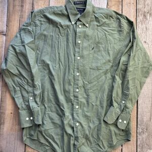 Nautica Vintage Oxford Green Button Up Shirt Mens Size 15.5 34/35 海外 即決
