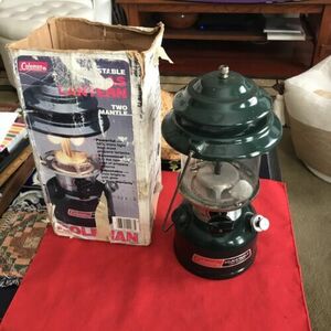 Used Coleman Model 288A700 2-Mantle Adjustable Lantern USA w/Box 5-87 Clean 海外 即決