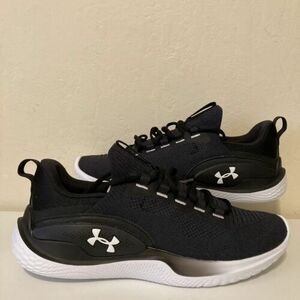 アンダーアーマー UA Flow Dynamic ブラック White Gray Men Sneaker Size 10 海外 即決