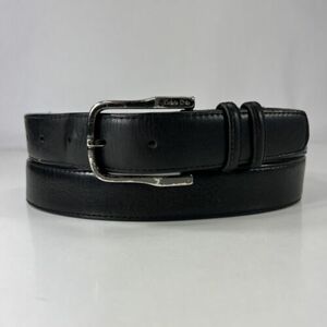 Calvin Klein Black Genuine Leather Dress Belt - Men's Size 40 海外 即決
