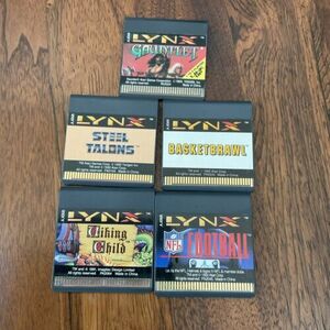 Atari Lynx Lot of 5 Viking Child Steel Talons Basketball Gauntlet Football V03 海外 即決