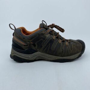 Mens 10.5 Keen Targhee Vent 1009512 Low Top Lace Up Hiking Shoes ブラウン レザー 海外 即決