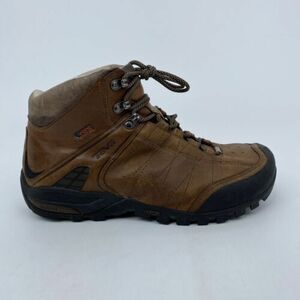 Mens 10 Teva ブラウン レザー Event Waterproof Fabric Lace Up Hiking Boots 4104 海外 即決