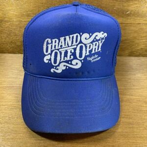 Grand Ole Opry Vintage Hat Cap Blue Mesh Trucker Snap Back Nashville TN H68 海外 即決