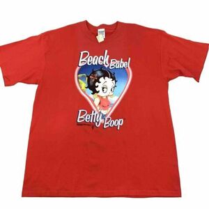 Vintage Betty Boop Beach Babe T Shirt Red Size XL New Old Stock #8334 海外 即決