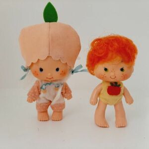 Vintage Strawberry Shortcake Apricot Doll 1979 & Apple Dumpling baby doll 1979 海外 即決