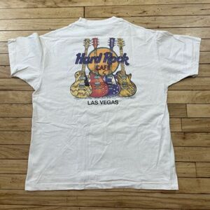 HARD ROCK CAFE Las Vegas Mens XL Graphic Tee Vintage 1 Stitch USA 90s Grunge * 海外 即決