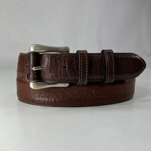 GAP Brown Genuine Italian Leather Dress Belt - Made in USA - Men's Size 34 海外 即決