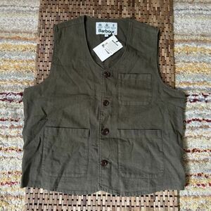 NWT Barbour Utility Vest Forest Green Button Down Men’s Size Medium M New 海外 即決