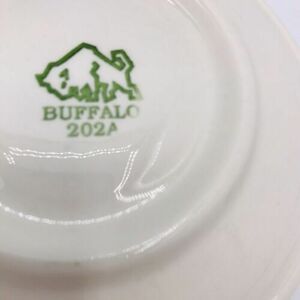 Buffalo Restaurant Ware Espresso Demitasse 4 Cups Saucers 3 oz Green Stripe MCM 海外 即決