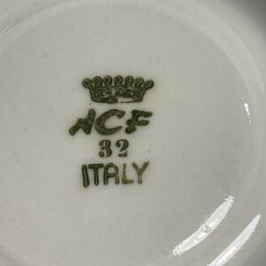 Vtg ACF Espresso Demitasse Cups & Saucers Italy Brown Porcelain Set Of 8 海外 即決