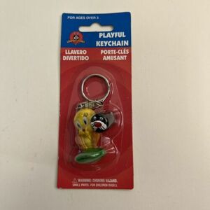 Vintage NOS Looney tunes Tweety bird Sylvester The Cat keychain 海外 即決