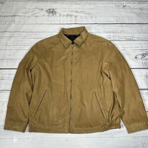 Turnbury Black Tan Genuine Leather Reversible Bomber Jacket Zip Up Men's Sz L 海外 即決