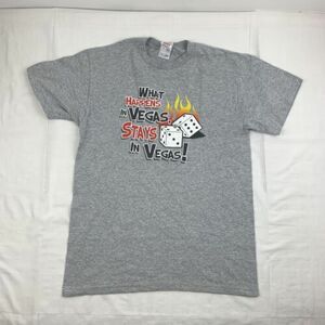Vintage Las Vegas T Shirt Adult Medium Gray What Happens In Vegas Stays In Vegas 海外 即決