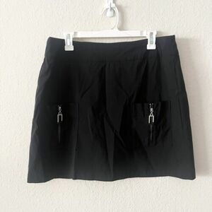 Jamie Sadock Golf Skirt Skort Tennis Athletic Zip Pockets Size 14 Black 海外 即決