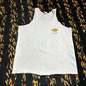 Vintage Hard Rock Cafe White Playa Del Carmen Tank Top T-Shirt Adult Size XL 海外 即決