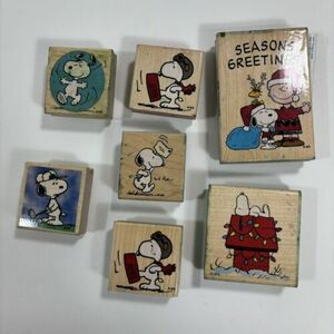 Snoopy Rubber Stamp Lot Of (7) Stampabilities 海外 即決