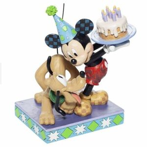 Disney Jim Shore Happy Birthday Pal Mickey And Pluto Figurine New 6007058 海外 即決