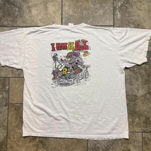 Vintage 90s Rat Fink Hot Rod Shirt Mens 2XL White Distressed Car Tattoo RARE 海外 即決