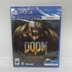 Doom 3 VR Edition (Sony Playstation 4, 2021) PS4 Bethesda Game Brand New Sealed 海外 即決
