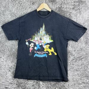 Vintage Disney The Happiest Celebration on Earth Tshirt Men Size XL Black 海外 即決