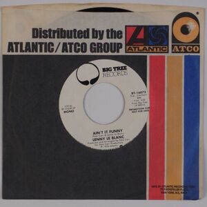 LENNY LE BLANC: Ain’t it Funny US Big Tree D.J. / プロモ 7” 45 海外 即決