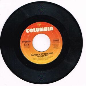 Columbia 3-10555 Barbara Streisand MY HEART BELONGS TO ME/ANSWER ME 7" 45 VG/VG+ 海外 即決