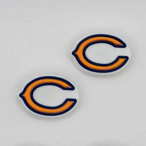 * SET OF "TWO" CHICAGO BEARS HI QUALITY shoe charms for crocs 海外 即決