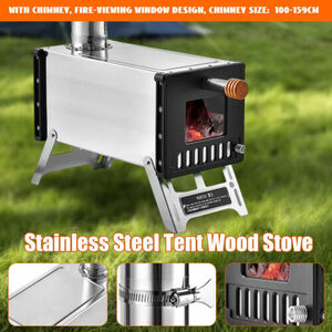 Outdoor Picnic Wood Stove Fishing Tent Heating Stove Fire Wood Heater Portable 海外 即決