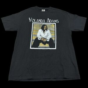 Vintage Yolanda Adams Shirt Gospel R&B L Black Tshirt AAA 90s Y2K 海外 即決