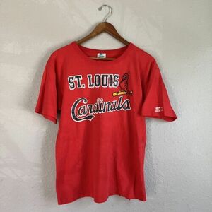 80s Vintage St. Louis Cardinals MLB Baseball Starter Tee Shirt Red Size Large 海外 即決