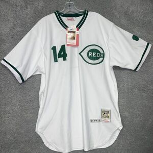 Mitchell Ness Pete Rose #14 Cincinnati Reds MLB Size 52 White Green St Paddy NWT 海外 即決