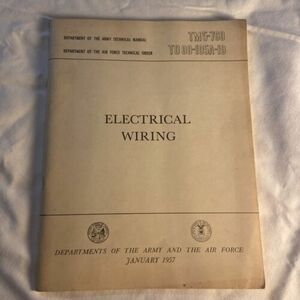 Army and The Air Force Technical Manual Electrical Wiring 1957 Tm5-760 海外 即決