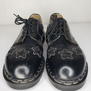 Vintage Tredair Shoes Mens Sz8 UK 9 US Stars Black Leather Made in England Y2k 海外 即決