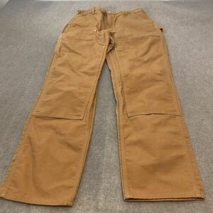 Carhartt Pant Mens B01 BRN Double Knee Distressed Duck USA Made Measures 36x36 海外 即決