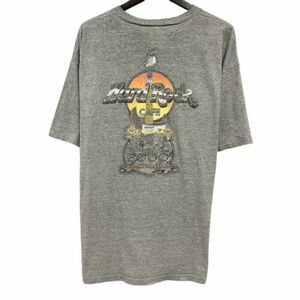 Vtg Hard Rock Cafe Montreal 2000 Men's Double Sided Guitar Gray T-Shirt XXL guc 海外 即決