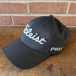 Titleist ProV1 FJ FootJoy Black Fitted Flex Golf Hat Cap Size Logo Adjustable 海外 即決