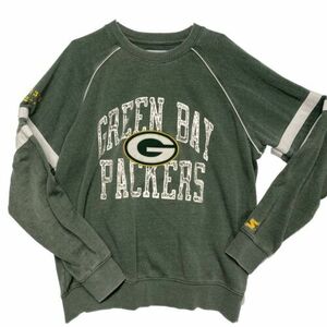 Starter Green Bay Packer Womens Sweatshirt Large Green GPS Coordinates On Sleeve 海外 即決