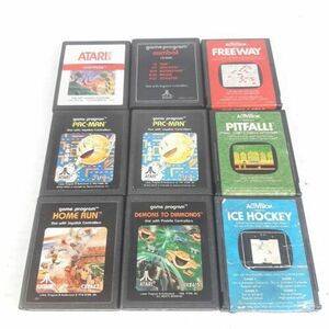 Lot of 9 Atari Games Ms. Pac-Man Pitfall Centipede Combat Freeway Home Run 海外 即決